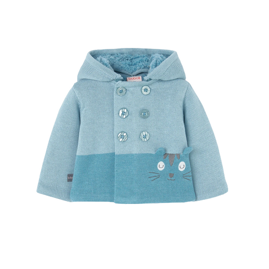 Boboli Giacca in tricot per neonato con cappuccio 109123-2597 celeste