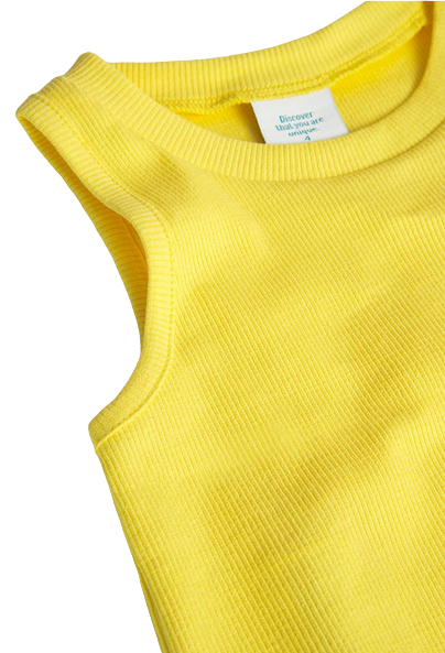 Boboli Top a costine da bambina 498045 1199 giallo