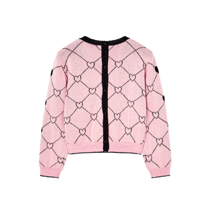 Boboli Maglione maglieria cuori per ragazza 727499 3832 rosa