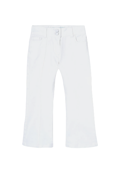 Boboli Pantalone a zampa elasticizzato  per ragazza 438016 1100 bianco
