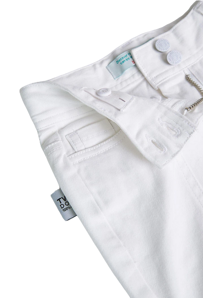 Boboli Pantalone a zampa elasticizzato  per ragazza 438016 1100 bianco