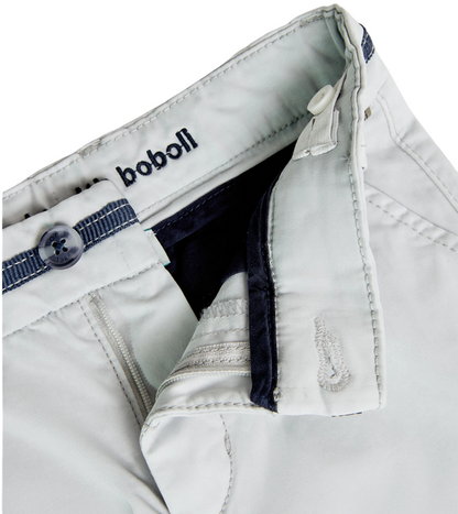 Boboli Pantalone casual in saten elasticizzato da bambino 738020 7351 grigio chiaro
