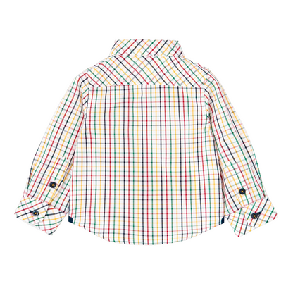 Boboli camicia popelin a quadri per infant e bambino 717331 9164 bianco