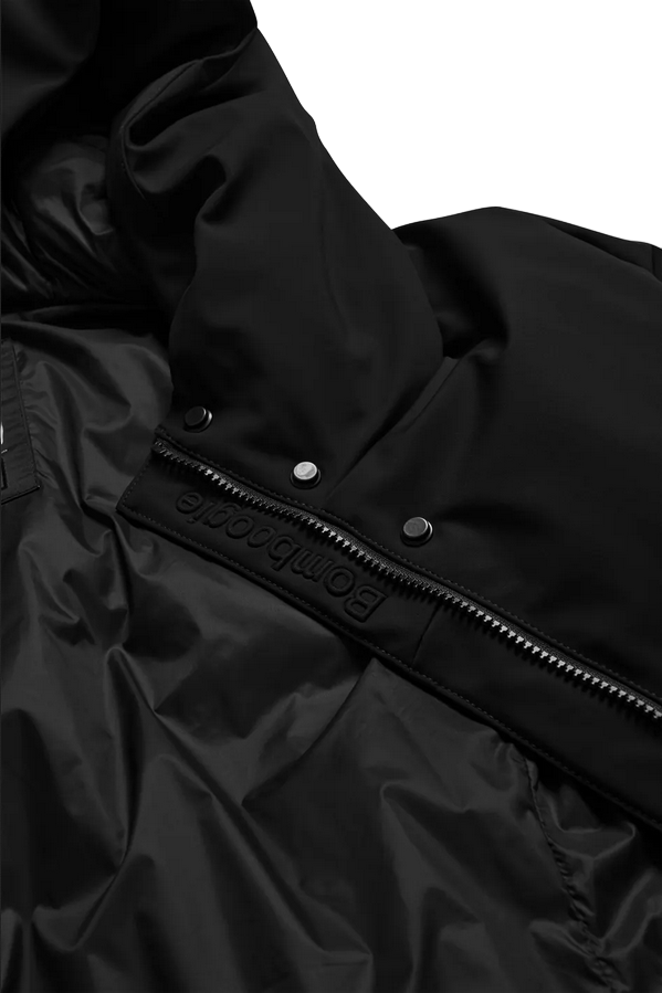 Bomboogie Women's Hooded Slim Fit Long Parka CW8084TNM3 90 Black