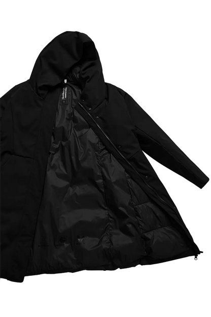Bomboogie Women's Hooded Slim Fit Long Parka CW8084TNM3 90 Black