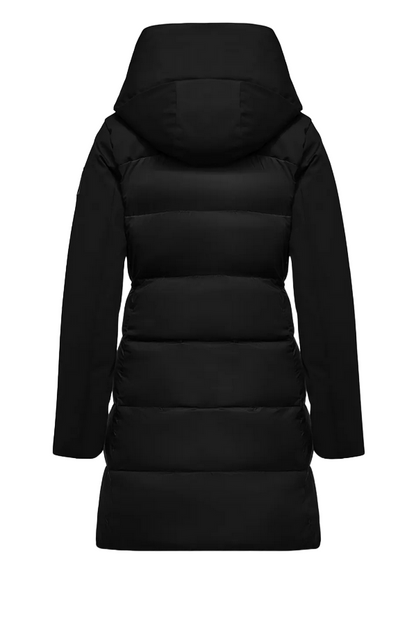 Bomboogie Women's Hooded Slim Fit Long Parka CW8084TNM3 90 Black