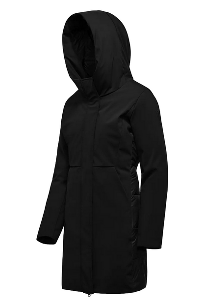 Bomboogie Women's Hooded Slim Fit Long Parka CW8084TNM3 90 Black