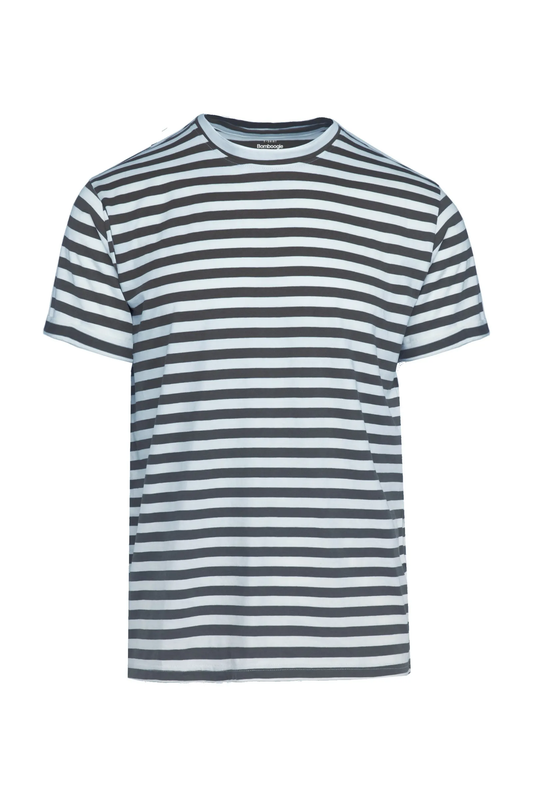 Bomboogie T-shirt da uomo in cotone a righe Jacquard TM7921TJTF2 297 poseidon blue
