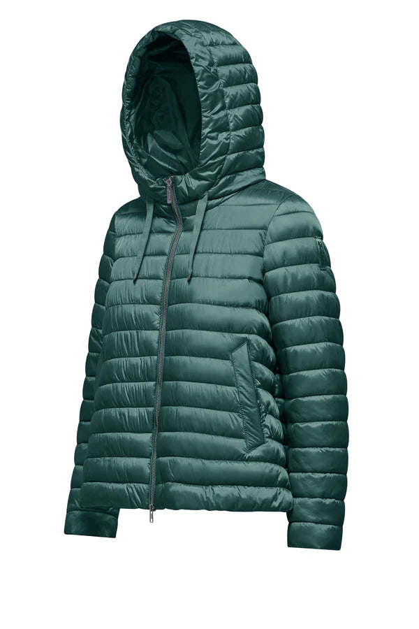 Bomboogie Piumino 100g Donna Cappuccio Nylon Ciré Verde Acqua - GW9616TDLC6