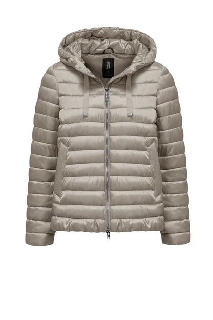 Bomboogie Piumino 100grammi da donna con cappuccio in nylon ciré GW9616TDLC6 503 crystal grey