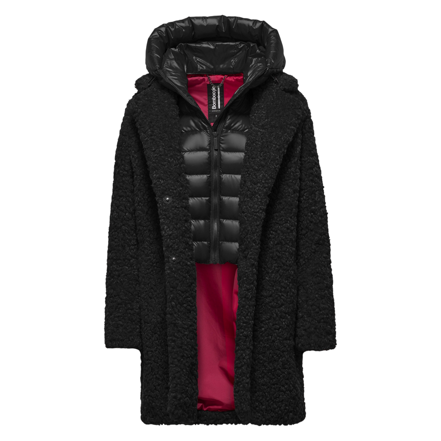 Bomboogie Odessa Overcoat CW6570TSFC5_90 Nero - Cappotto lungo donna elegante e funzionale