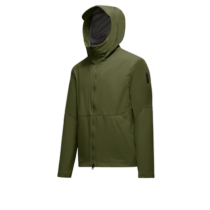 Bomboogie giubbino con cappuccio da uomo antipioggia e antivento sfoderata JM8400TNSD4 329 verde palude