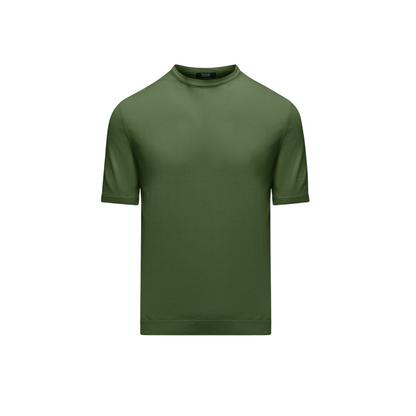 Bomboogie Pullover Girocollo Manica Corta MM7015TKTP2 30 – Maglia Rasata Verde Uomo