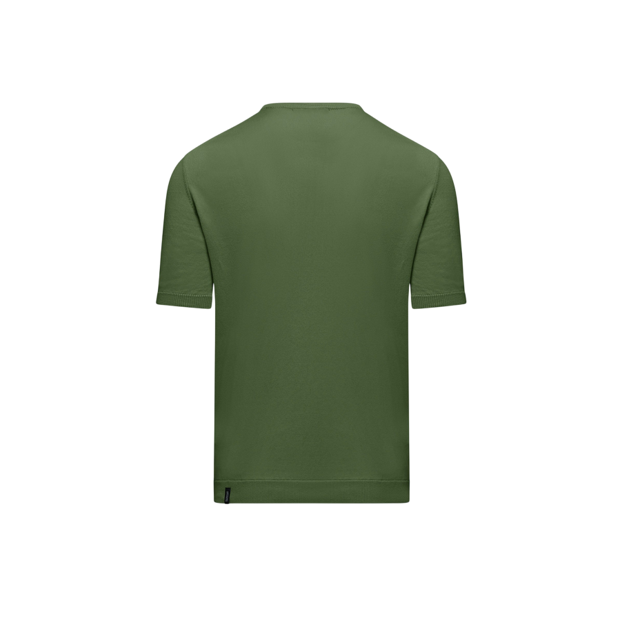 Bomboogie Pullover Girocollo Manica Corta MM7015TKTP2 30 – Maglia Rasata Verde Uomo