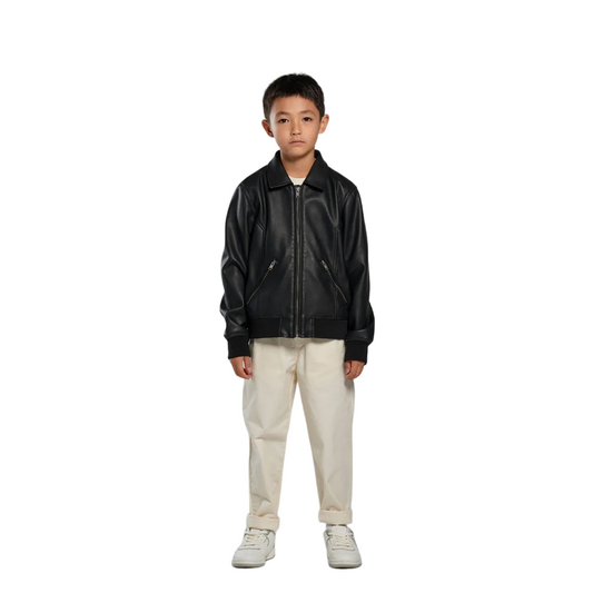 Bomboogie giacca bomber in ecopelle da ragazzo JKKELTPUS4 297 blu