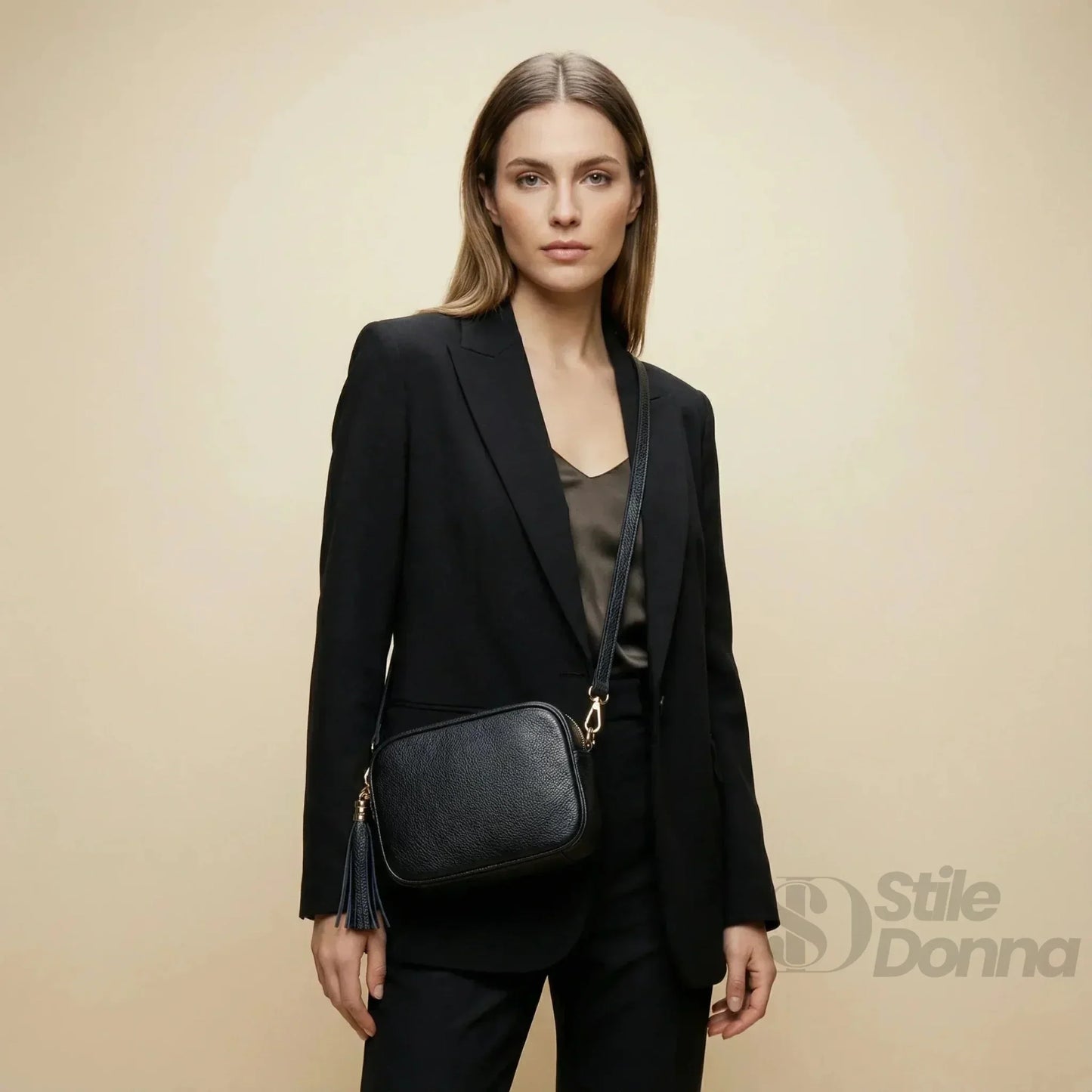 Stile Donna Bags - Palmira Borsa a Tracolla in Vera Pelle