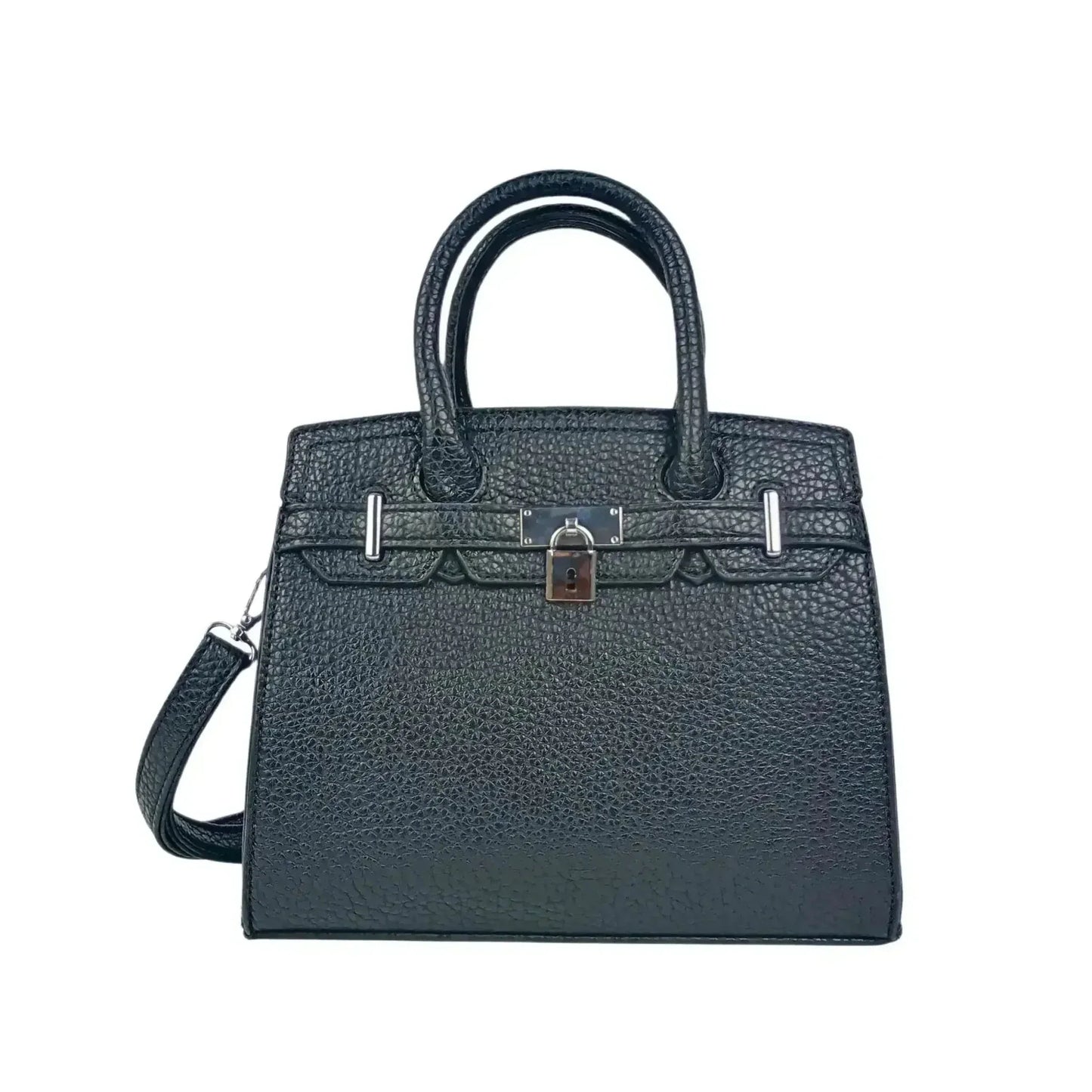 Stile Donna Bags - Borsa Elegante Nera Finiture Argento