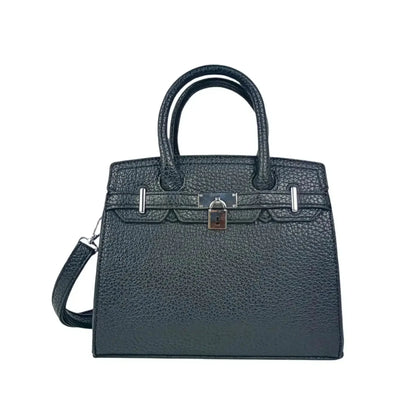 Stile Donna Bags - Borsa Elegante Nera Finiture Argento