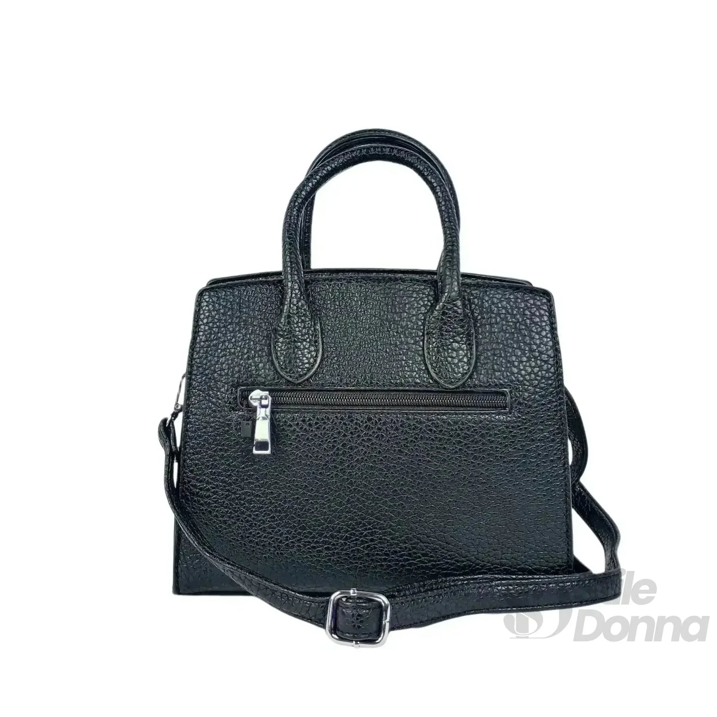 Stile Donna Bags - Borsa Elegante Nera Finiture Argento