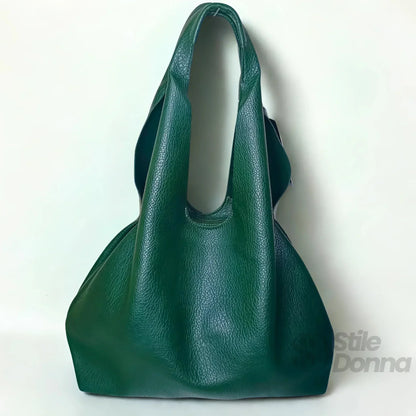 Stile Donna Bags - Borsa Hobo Capiente in Ecopelle