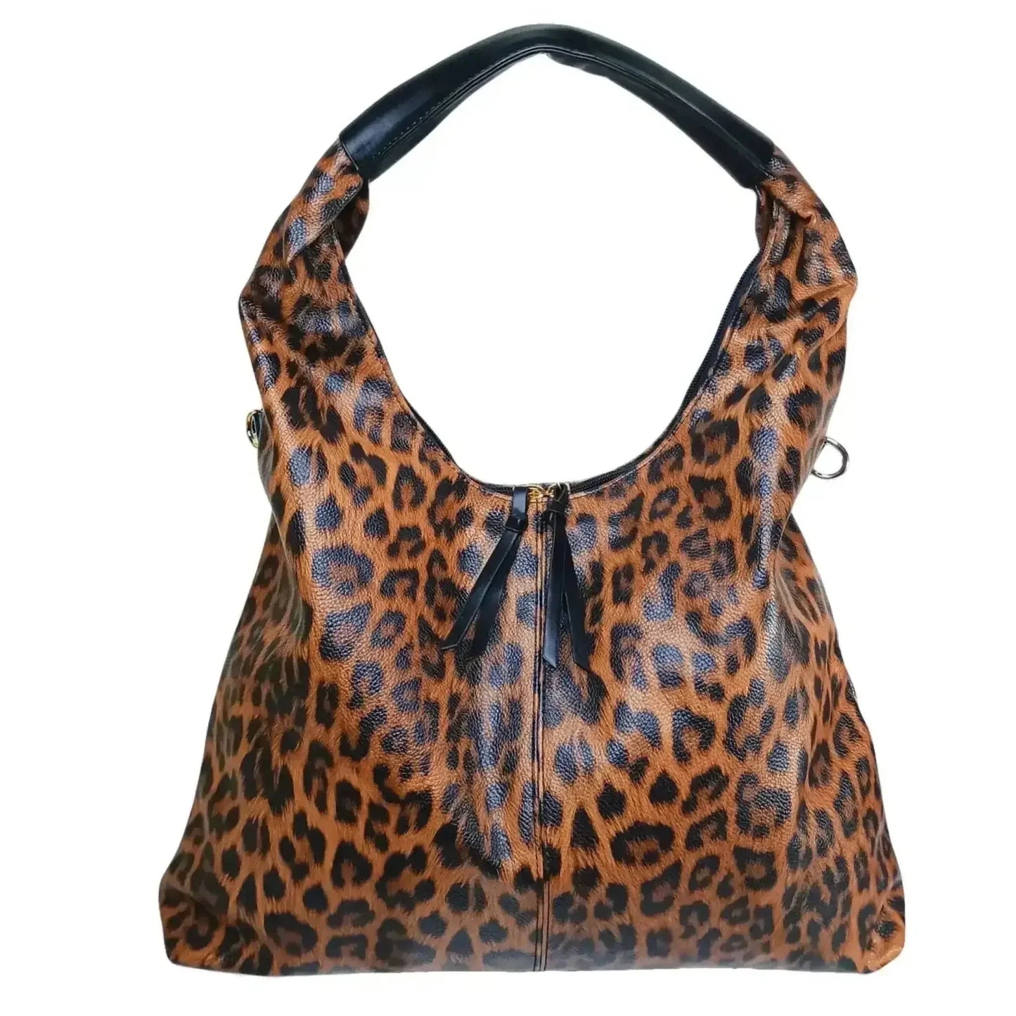 Stile Donna Bags - Borsa Hobo Leopardata in Ecopelle