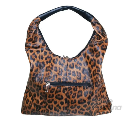 Stile Donna Bags - Borsa Hobo Leopardata in Ecopelle