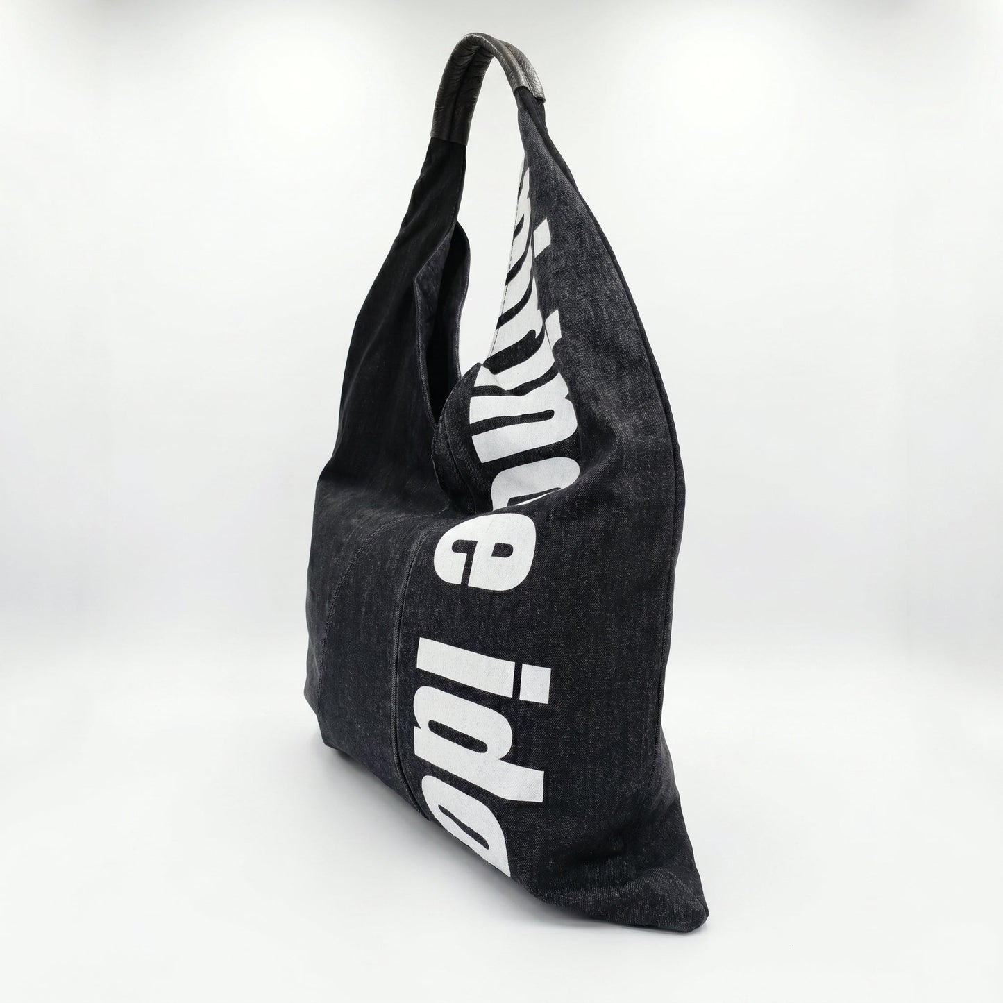 Stile Donna Bags - Borsa Hobo Tote in Denim con Stampa