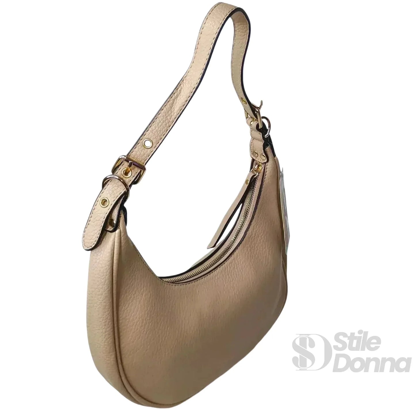 Stile Donna Bags - Borsa Hobo in Ecopelle Beige