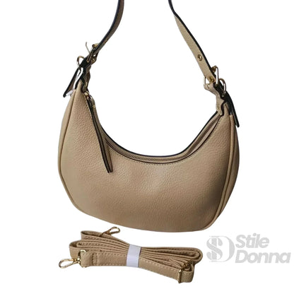 Stile Donna Bags - Borsa Hobo in Ecopelle Beige