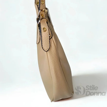 Stile Donna Bags - Borsa Hobo in Ecopelle Beige
