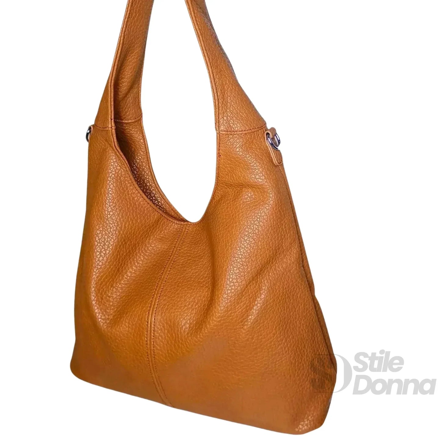 Stile Donna Bags - Borsa Hobo in Ecopelle Marrone