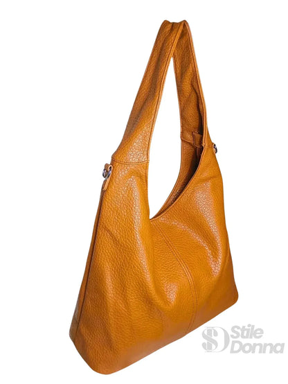 Stile Donna Bags - Borsa Hobo in Ecopelle Marrone