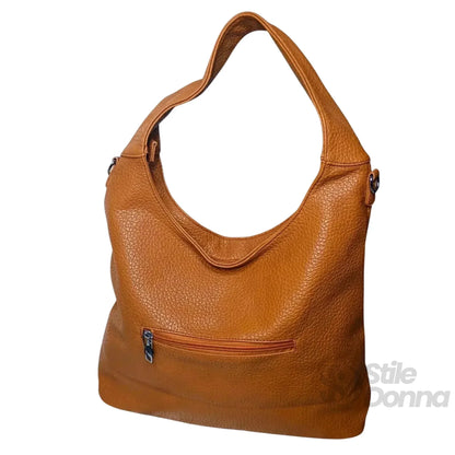 Stile Donna Bags - Borsa Hobo in Ecopelle Marrone