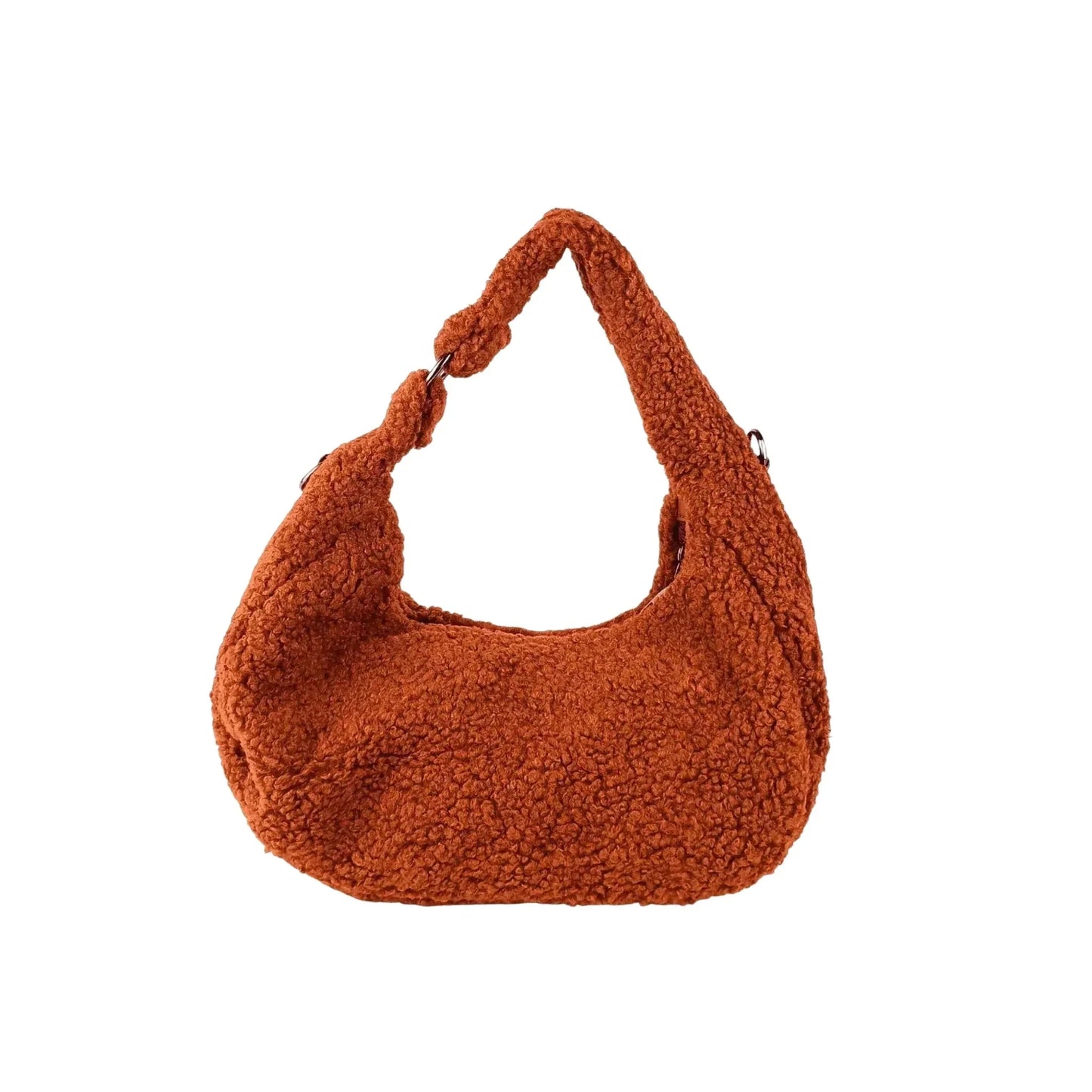 Stile Donna Bags - Borsa Hobo Trama Orsacchiotto Marrone