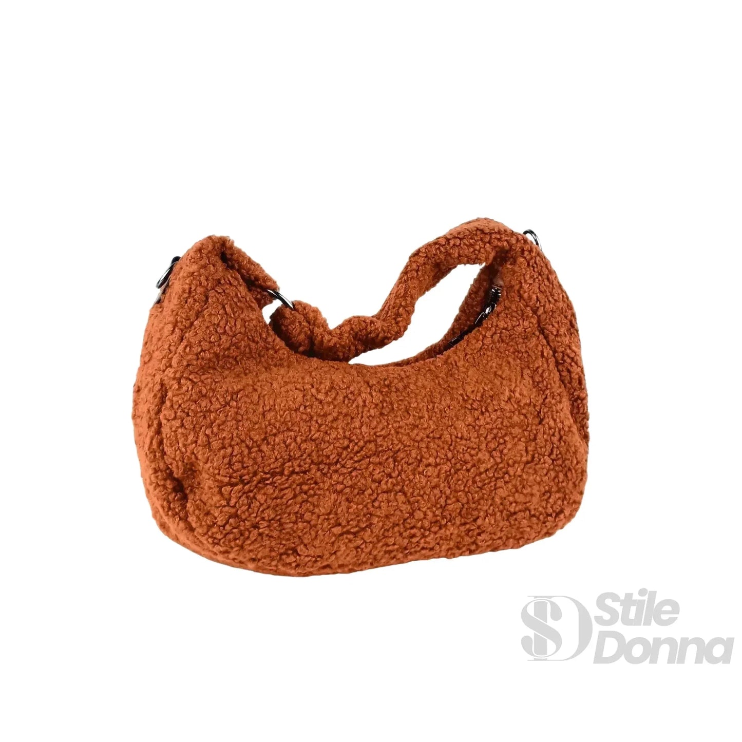 Stile Donna Bags - Borsa Hobo Trama Orsacchiotto Marrone