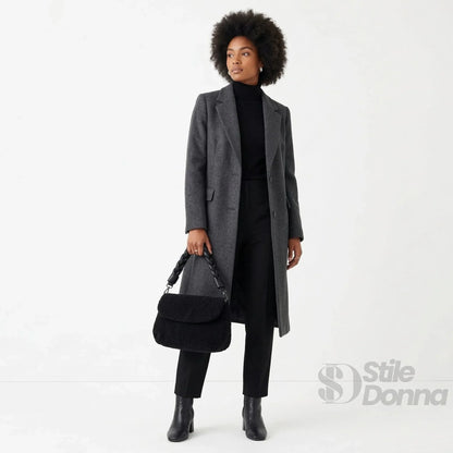 Stile Donna Bags - Borsa Nera con Manico Intrecciato