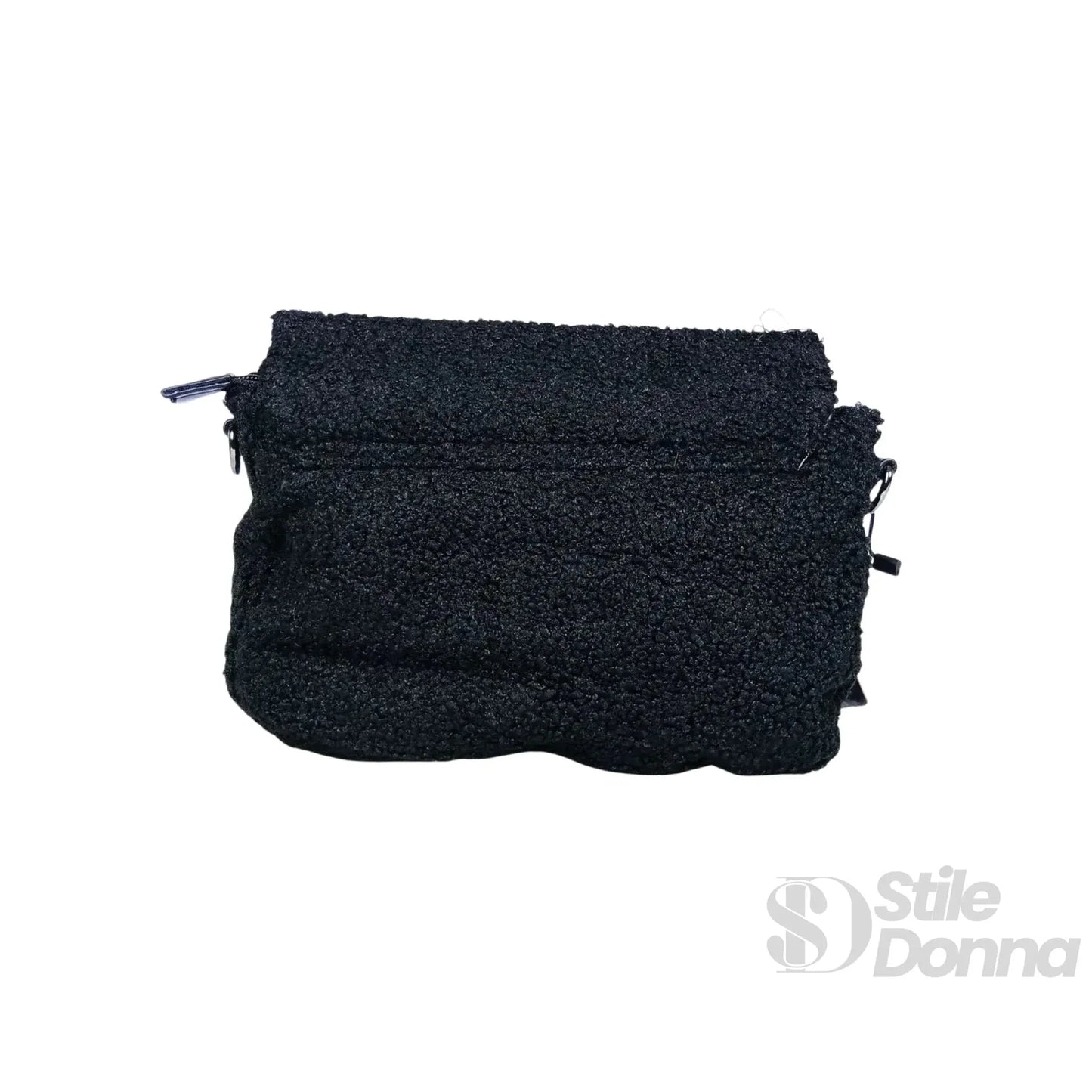 Stile Donna Bags - Borsa Nera con Manico Intrecciato