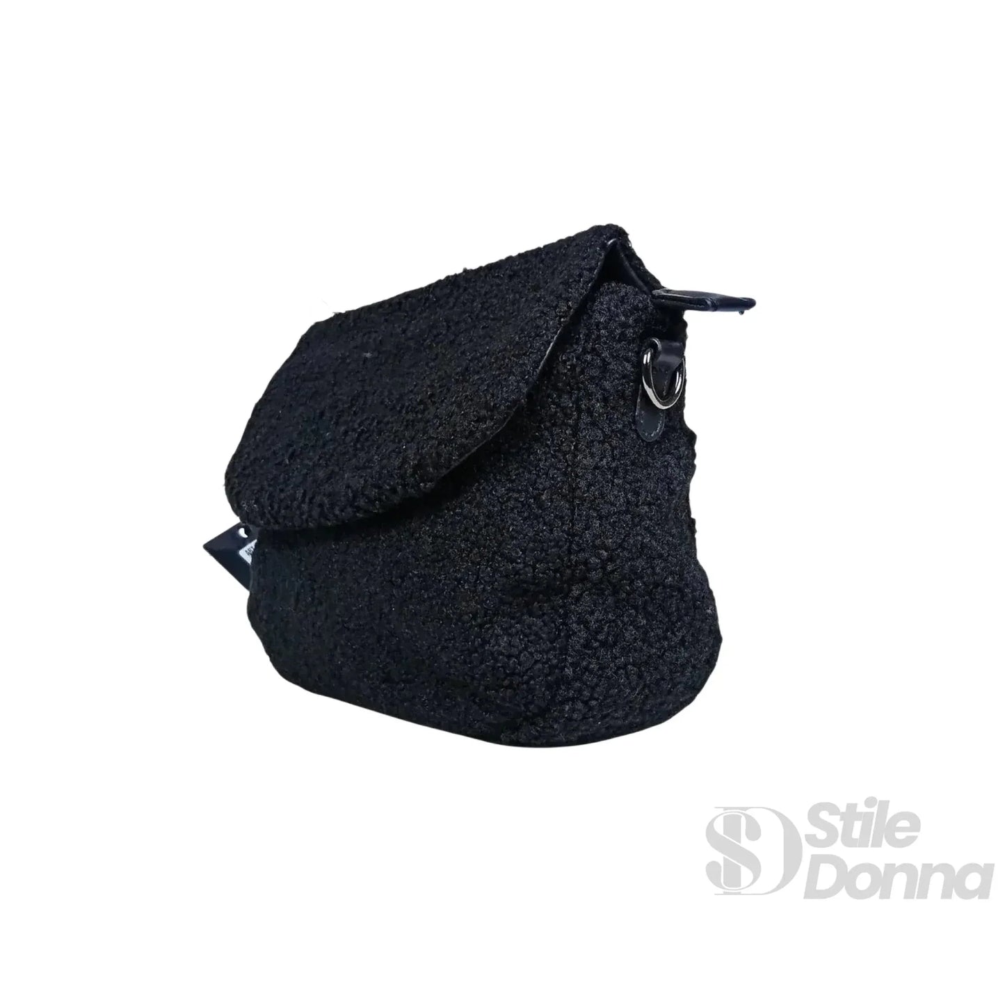 Stile Donna Bags - Borsa Nera con Manico Intrecciato
