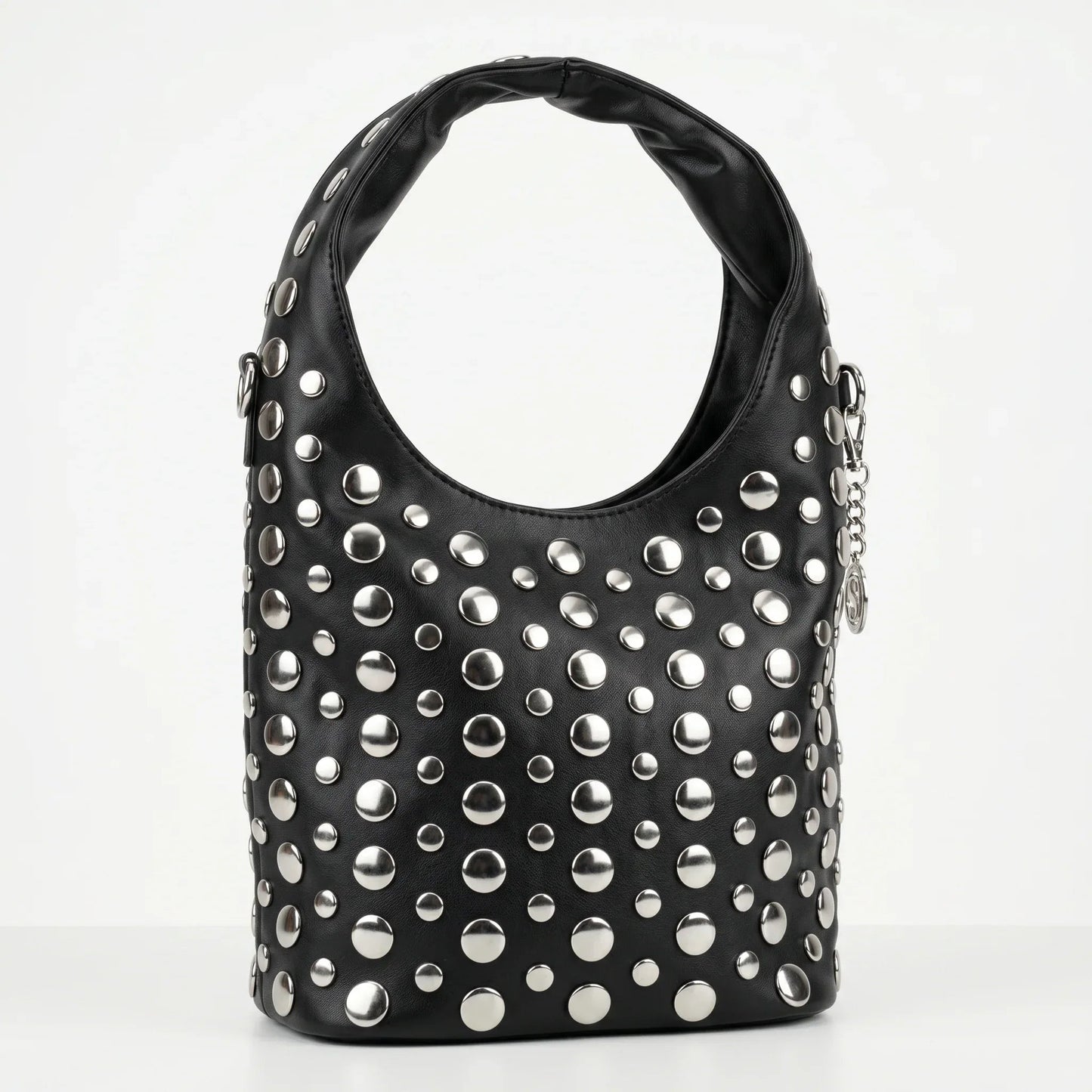 Stile Donna Bags - Silver Dot Borsa Media in Ecopelle