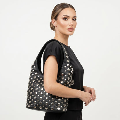 Stile Donna Bags - Silver Dot Borsa Media in Ecopelle