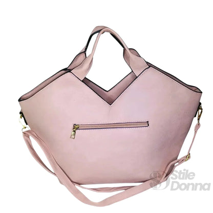 Stile Donna Bags - Borsa Tote in Ecopelle Rosa