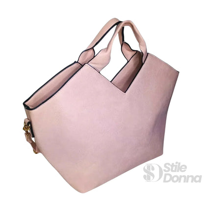 Stile Donna Bags - Borsa Tote in Ecopelle Rosa