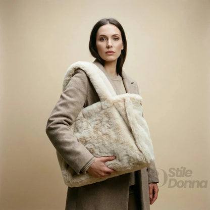 Stile Donna Bags - Borsa Tote in Pelliccia Sintetica
