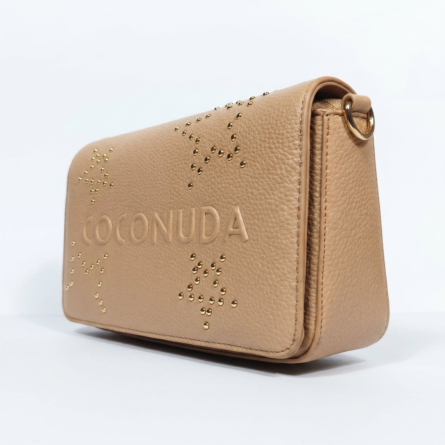 Coconuda Borsa Tracolla in Ecopelle con Logo in Rilievo e Borchie
