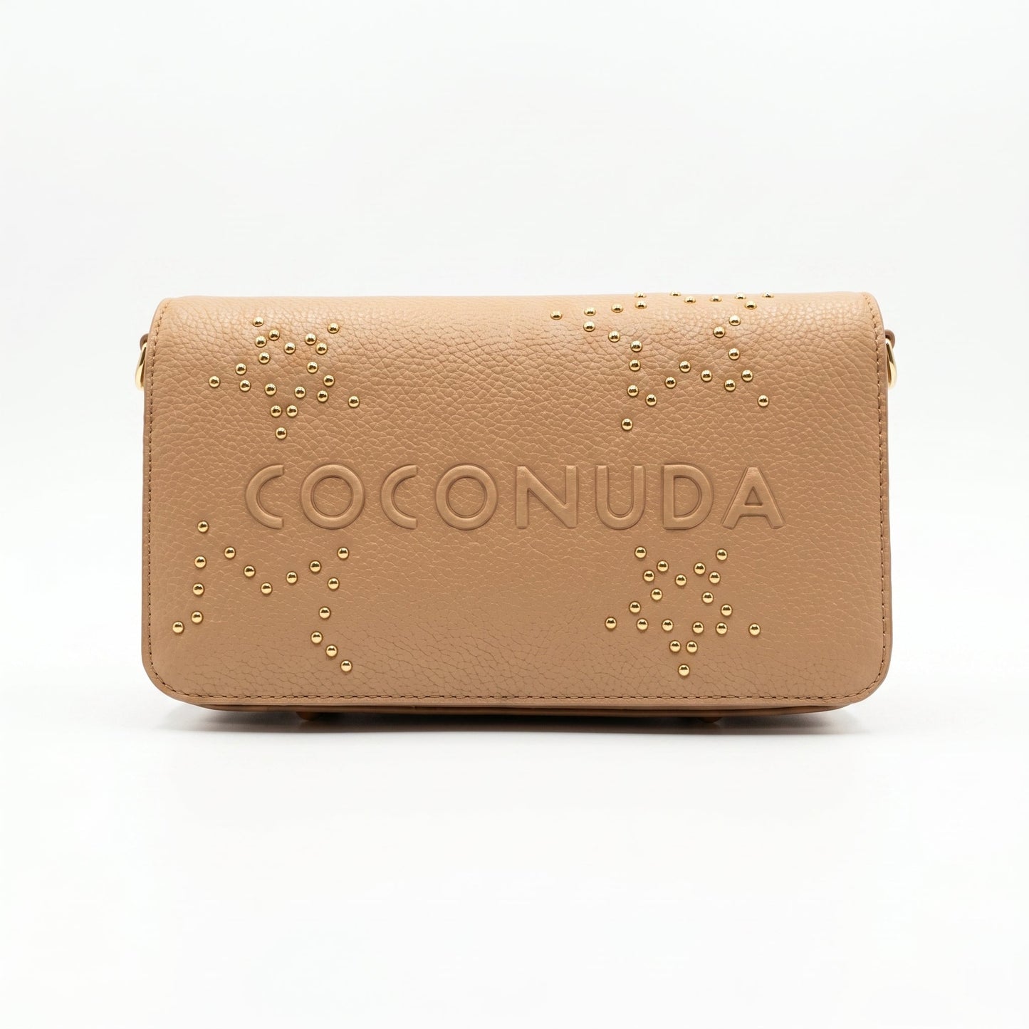Coconuda Borsa Tracolla in Ecopelle con Logo in Rilievo e Borchie