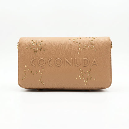 Coconuda Borsa Tracolla in Ecopelle con Logo in Rilievo e Borchie