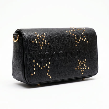 Coconuda Borsa Tracolla in Ecopelle con Logo in Rilievo e Borchie