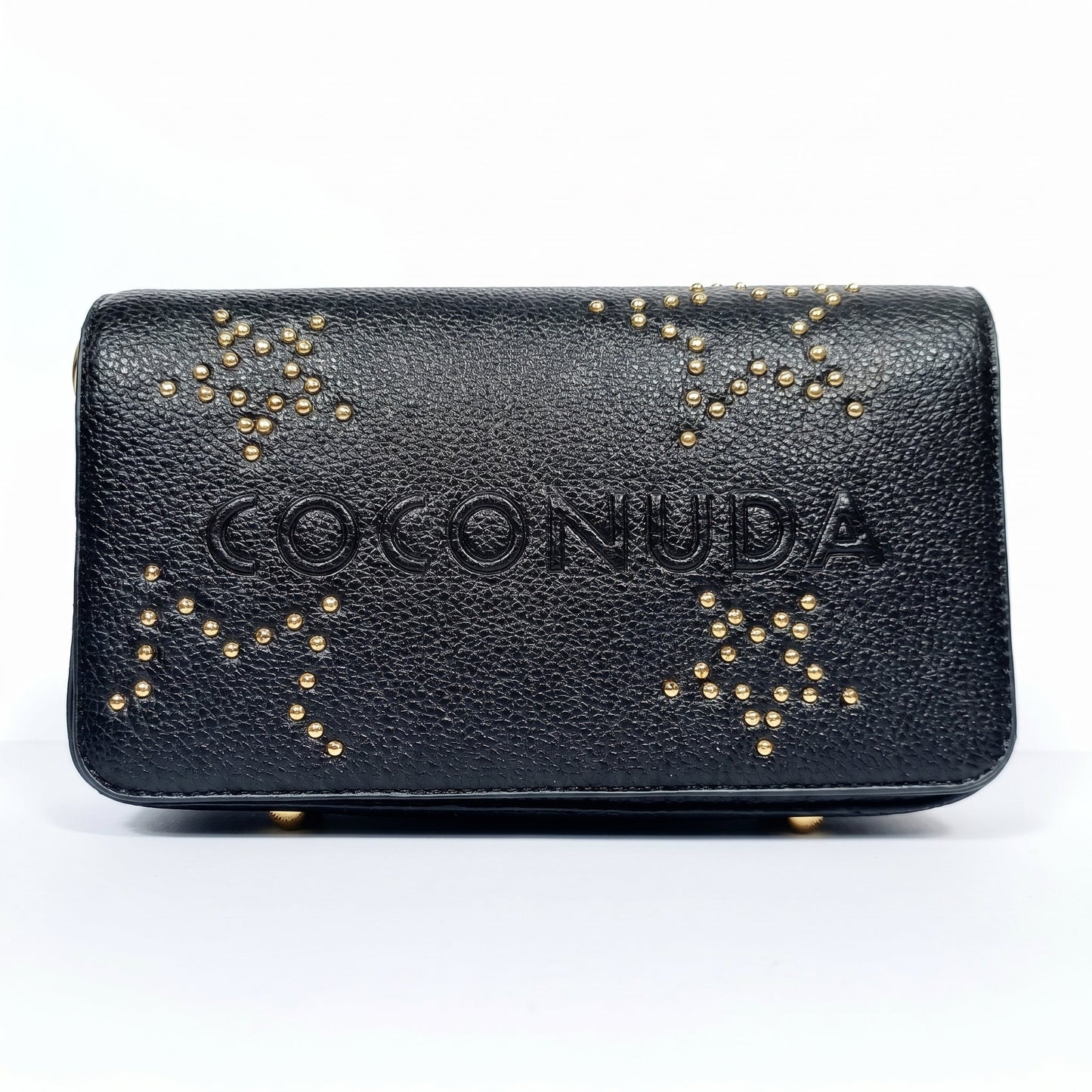 Coconuda Borsa Tracolla in Ecopelle con Logo in Rilievo e Borchie