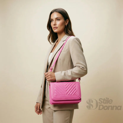 Stile Donna Bags - Borsa Trapuntata a Triangoli