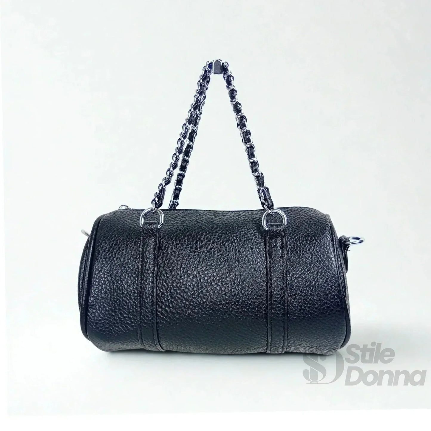 Stile Donna Bags - Borsa a Cilindro con Doppio Manico